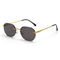 Rectangle Retro Woman Metal Frame UV400 Square Rimless Sunglasses
