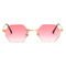 UV400 Stylish Polarized Sunglasses Elegant Irregular Lens Women Rimless