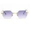 UV400 Stylish Polarized Sunglasses Elegant Irregular Lens Women Rimless