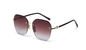 Gradient Shades Rimless Mirror Sunglasses UV 400 Protection  Crystal Decoration