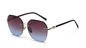 Gradient Shades Rimless Mirror Sunglasses UV 400 Protection  Crystal Decoration