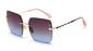 UV400 Gradient Rimless Sunglasses Fashion Rivets Square Polarized Sunglasses