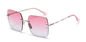 UV400 Gradient Rimless Sunglasses Fashion Rivets Square Polarized Sunglasses