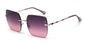 UV400 Gradient Rimless Sunglasses Fashion Rivets Square Polarized Sunglasses