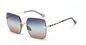 UV400 Gradient Rimless Sunglasses Fashion Rivets Square Polarized Sunglasses