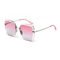 UV400 Gradient Lens Sunglasses Hollow Metal Frame Polarized