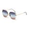 UV400 Gradient Lens Sunglasses Hollow Metal Frame Polarized