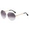Colorful Gradient Lens Rivets Fashion Rimless Women Sunglasses