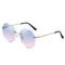 BSCI Oversized Shades Female Trendy UV400 Rimless Designer Sunglasses