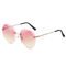 BSCI Oversized Shades Female Trendy UV400 Rimless Designer Sunglasses
