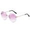 BSCI Oversized Shades Female Trendy UV400 Rimless Designer Sunglasses