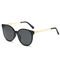 Unisex Metal UV400 Vintage Sun Shades Girls 150MM Retro Cateye Sunglasses Women