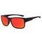 Square Cycling 144MM Sports Sunglasses Classic Black Lens Anti Glare