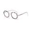 Round Upscale Acetate Frame Glasses Retro Men Women Fashionable Computer Glasses