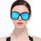 Women Big Square Oversized Sunglasses BSCI Custom Polarized Sunglasses Sparkling Composite Shiny Frame