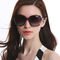 Women Big Square Oversized Sunglasses BSCI Custom Polarized Sunglasses Sparkling Composite Shiny Frame