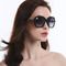 Women Big Square Oversized Sunglasses BSCI Custom Polarized Sunglasses Sparkling Composite Shiny Frame