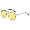 Fashion Polarized UV400 Mens Pilot Sunglasses With Metal Hinge 146MM