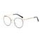 Vintage Anti Blue Light Metal Optical Round Frame Plain Lens Men Women Fashionable Computer Glasses