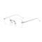 Flat Mirror Ladies Street Shooting Square Frameless Glasses Trendy 130MM