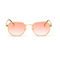 Men Women Polygon Frame Sunglasses Reflective Personality Small Frame Plain Lens Glasses