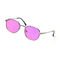 Men Women Polygon Frame Sunglasses Reflective Personality Small Frame Plain Lens Glasses