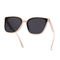 Women Retro Big Frame Square TR90 Sunglasses Trendy Polarized Men