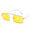 European American Transparent Ocean Sunglasses Single Beam Metal Frame