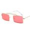 European American Transparent Ocean Sunglasses Single Beam Metal Frame