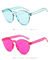 Colorful One Piece Lens Transparent Round Retro Hot Sale Sunglasses