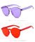 Colorful One Piece Lens Transparent Round Retro Hot Sale Sunglasses