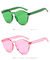 Colorful One Piece Lens Transparent Round Retro Hot Sale Sunglasses