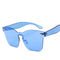UV400 Rimless Square Frame One Piece Lens Band Packaging Women Hot Sale Sunglasses