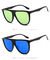Vintage Retro BSCI Flat Top Sunglasses Thin Shadow Luxury Designer Large Black Shades