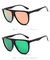 Vintage Retro BSCI Flat Top Sunglasses Thin Shadow Luxury Designer Large Black Shades