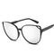 Female Silver Pink Lens Sunglasses Round Rose Gold Frame Retro Color Mirror Lens Glasses