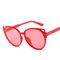 Female Silver Pink Lens Sunglasses Round Rose Gold Frame Retro Color Mirror Lens Glasses