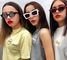 BSCI Trendy Fashion Sunglasses Women Rectangle Frame Clear Mirror Lens Glasses UV400