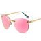 Fashionable Classic Rose Women Cat Eye Rimless Sunglasses Mirror Polarized