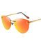 Fashionable Classic Rose Women Cat Eye Rimless Sunglasses Mirror Polarized