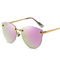 Fashionable Classic Rose Women Cat Eye Rimless Sunglasses Mirror Polarized
