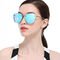 Fashionable Classic Rose Women Cat Eye Rimless Sunglasses Mirror Polarized