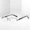 Men Metal Frame Computer Rectangle Reading Glasses Stainless Steel Spring Hinges Sun Readers