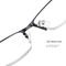Half Frame Anti Blue Light Portable Reading Glasses 141MM Minimize Headache