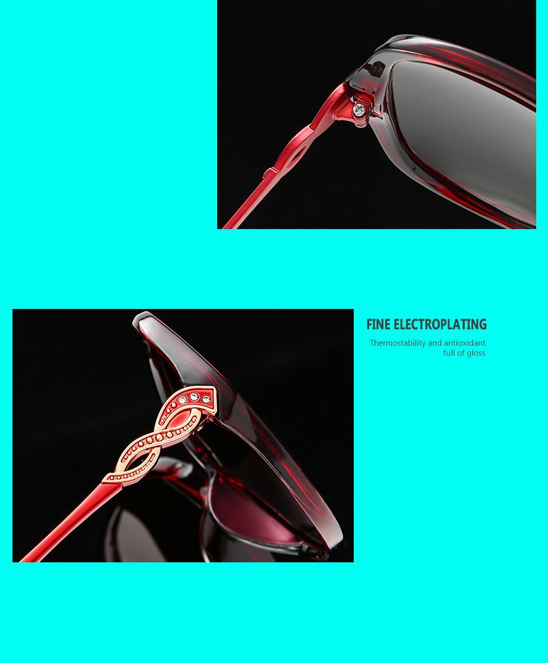 TAC Anti UV Elegant Small Face Custom Polarized Sunglasses detail image-3