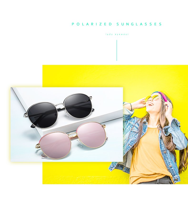 Retro Summer TAC UV400 Protection Sunglasses Metal Women Men Polarized detail image-4