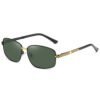 Adult Trend Outdoor Shades Metal Frame Polarized Sunglasses Mens Luxury Black Frame Black- Green