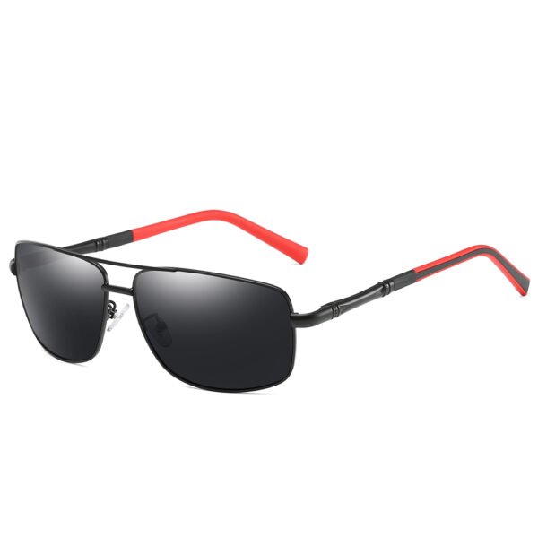 Driving Metal Frame Polarized Sunglasses 152MM UV400 Protection Black-Night Vision color black-black